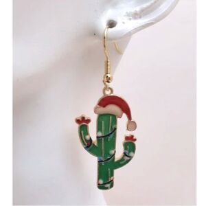 Christmas Cactus 🌵 Dangle Earrings
